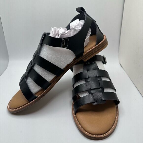 CUSHIONAIRE Women's Lotus fisherman sandal +Memory Foam 9 BLACK - Picture 7 of 7